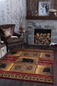NTR65708x11 8 x 10 Large Brown, Red, and Green Area Rug - Nature-2