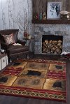 NTR6570 8x11 8 x 11 Large Brown, Red & Green Area Rug - Nature-2