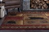 NTR6570 8x11 8 x 11 Large Brown, Red & Green Area Rug - Nature-6