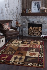 NTR65905x8 5 x 7 Medium Red, Brown, and Tan Area Rug - Nature-2