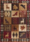 NTR6590 8x11 8 x 10 Large Red, Brown & Tan Area Rug - Nature
