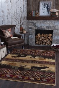 NTR65955x8 5 x 7 Medium Red, Brown, and Beige Area Rug - Nature-2