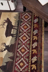 NTR65955x8 5 x 7 Medium Red, Brown, and Beige Area Rug - Nature-7