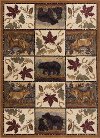NTR66108x11 8 x 10 Large Green, Brown, and Beige Area Rug - Nature
