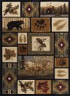 NTR66605x8 5 x 7 Medium Green, Brown, and Beige Area Rug - Nature