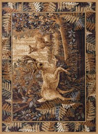 NTR6680 5x8 5 x 7 Medium Brown & Beige Area Rug - Nature