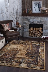 NTR66805x8 5 x 7 Medium Brown and Beige Area Rug - Nature-2