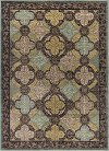 CPR1005 5x8 5 x 7 Medium Aqua Blue, Brown, and Green Area Rug - Capri-1