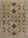 CPR1006 5x8 5 x 7 Medium Aqua Blue, Brown & Ivory Area Rug - Capri-1