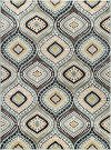 CPR10085x8 5 x 7 Medium Aqua Blue, Brown, and Gold Area Rug - Capri