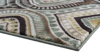 CPR10085x8 5 x 7 Medium Aqua Blue, Brown, and Gold Area Rug - Capri-3