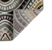 CPR10085x8 5 x 7 Medium Aqua Blue, Brown, and Gold Area Rug - Capri-5