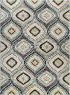 CPR10088X10 8 x 10 Large Aqua Blue, Brown, and Gold Area Rug - Capri