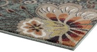 CPR10095x8 5 x 7 Medium Aqua Blue, Mocha Brown, and Gold Area Rug - Capri-3