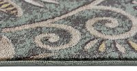 CPR10095x8 5 x 7 Medium Aqua Blue, Mocha Brown, and Gold Area Rug - Capri-4
