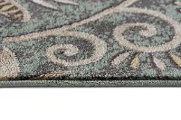 CPR10098x10 8 x 10 Large Aqua Blue, Mocha Brown, and Gold Area Rug - Capri-4