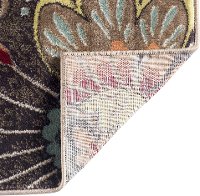 CPR10108x10 8 x 10 Large Floral Mocha Brown, Red, and Gold Area Rug - Capri-5
