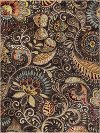 CPR10108x10 8 x 10 Large Red, Mocha Brown, and Gold Area Rug - Capri