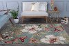 CPR1012 5x8 5 x 7 Medium Ivory, Aqua Blue, and Gold Area Rug - Capri-2