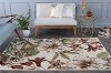 CPR1014 5x8 5 x 7 Medium Ivory, Green, and Gold Area Rug - Capri-2