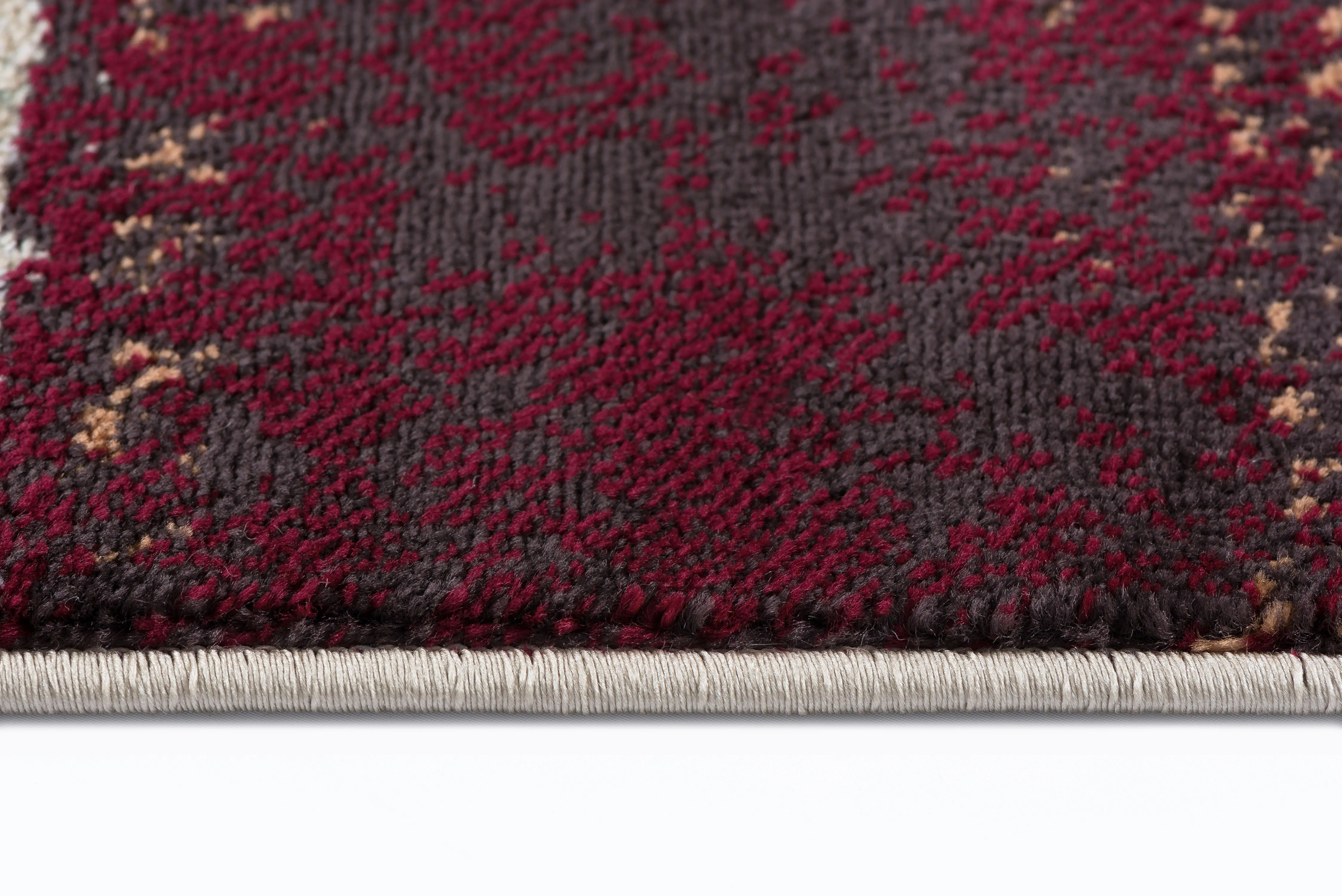 DCO10045x8 5 x 7 Medium Red, Brown, and Teal Area Rug - Deco-3