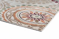 DCO10115x8 5 x 7 Medium Ivory, Teal Blue, and Red Area Rug - Deco-4