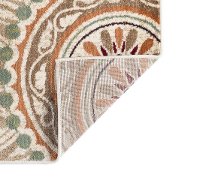 DCO10115x8 5 x 7 Medium Ivory, Teal Blue, and Red Area Rug - Deco-5