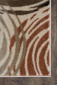 DCO10168x10 8 x 10 Large Brown, Ivory, and Green Area Rug - Deco-8