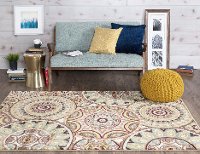 DCO10188x10 8 x 10 Large Brown, Ivory, and Green Area Rug - Deco-2