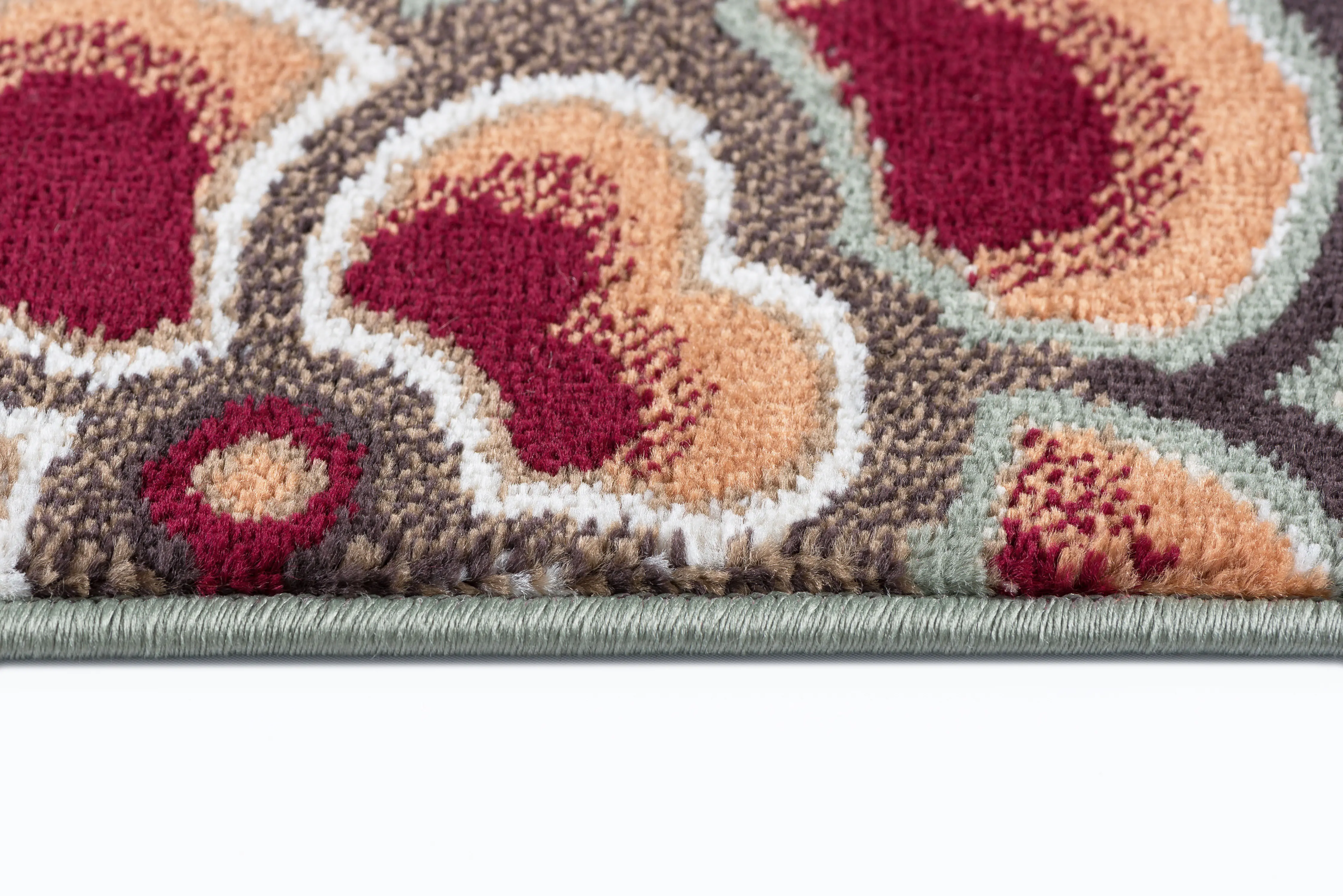 DCO10238x10 Deco 8 x 10 Floral Seafoam, Cranberry, and Gold Area Rug-2