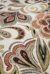 DCO1025 8x10 8 x 10 Large Teal Blue, Ivory, and Red Area Rug - Deco-7