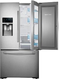 RF23HTEDBSR Samsung French Door Refrigerator with High-Efficiency LED Lighting - 36 Inch Stainless Steel Counter Depth