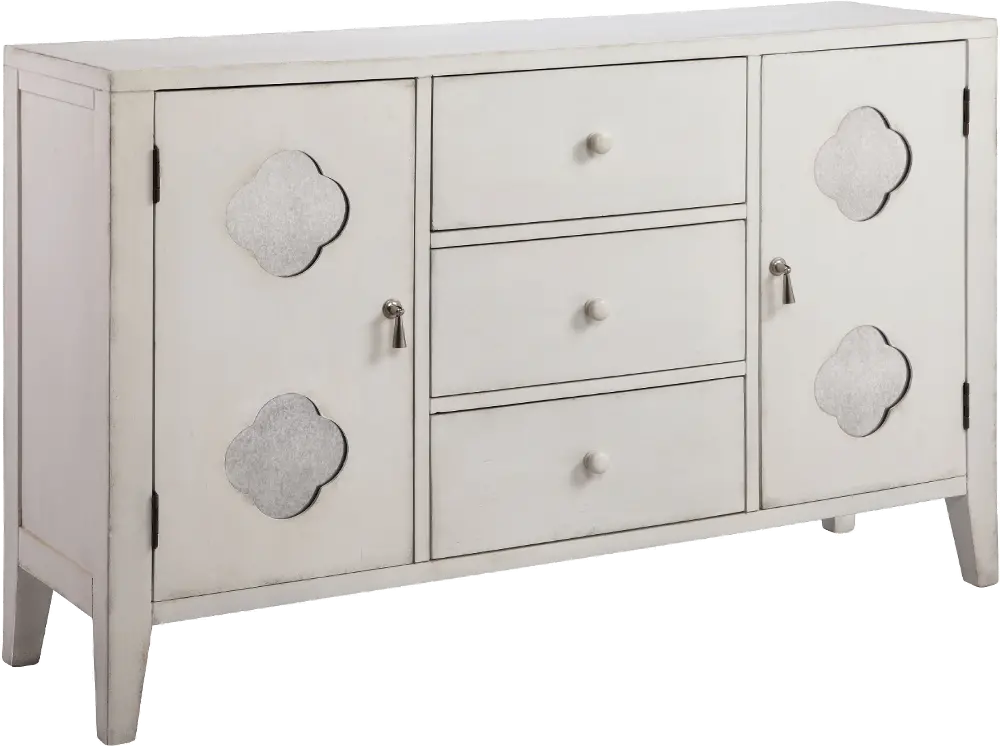 Juliette White 2-Door, 3-Drawer Cabinet-1