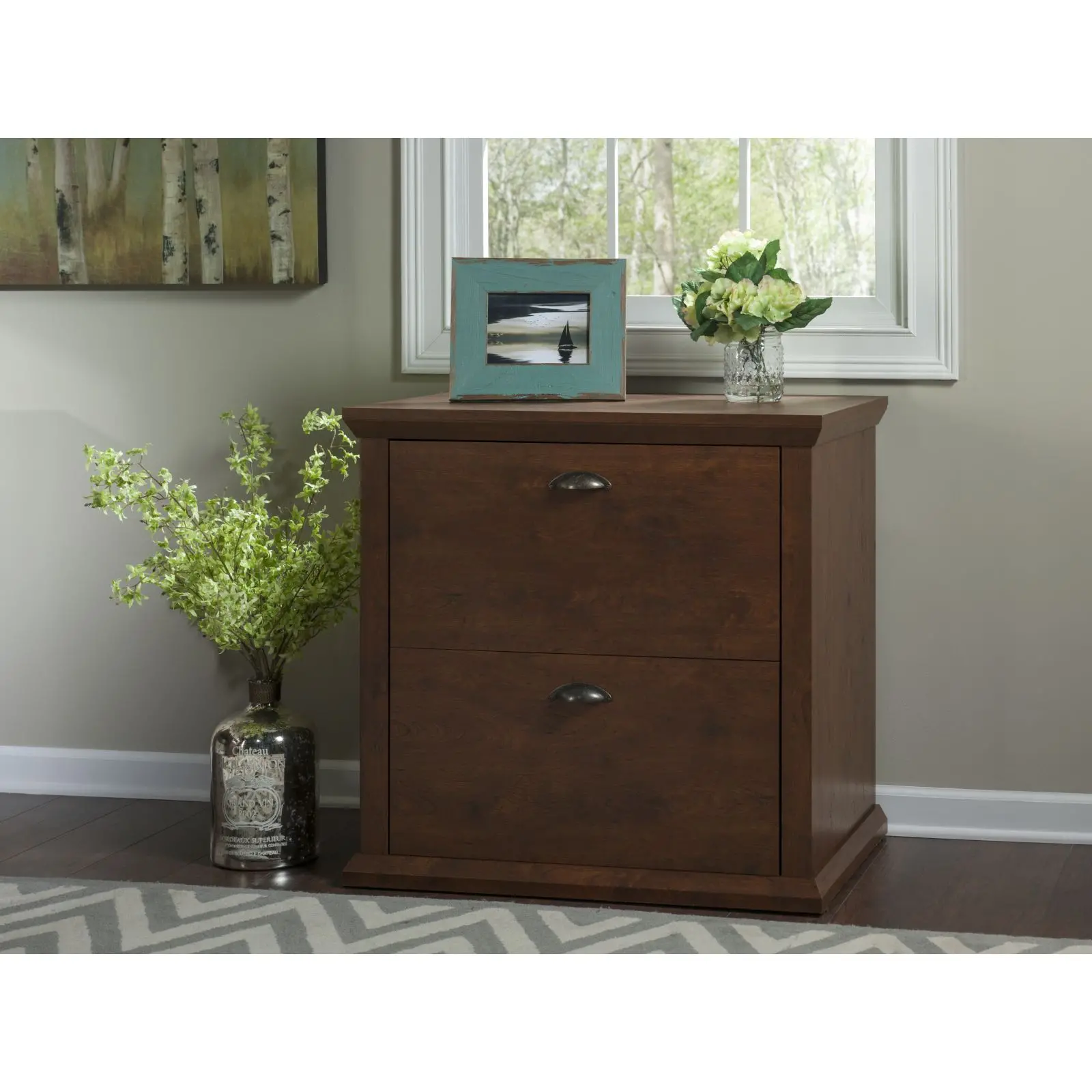 WC40380-03 Cherry 2 Drawer Lateral File Cabinet- Yorktown -2