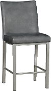 Biscaro Silver & Mist Gray 24 Inch Metal Counter Stool