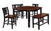 6 Piece Counter Height Dining Room Set with Bench - Dover
