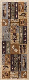 NTR6522 3x8 3 x 7 Runner Tan, Brown & Blue Area Rug - Nature-7