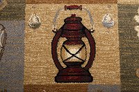 NTR65223x8 Tan, Brown, and Blue 7 Foot Runner Rug - Nature-6