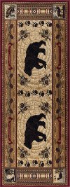 NTR6550 3x8 Brown 7 Foot Runner Rug - Nature-6