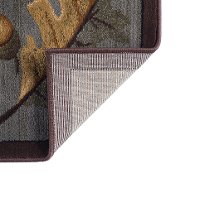 NTR65683x8 Brown, Blue, and Red 7 Foot Runner Rug - Nature-3