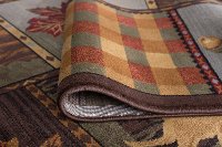 NTR65683x8 Brown, Blue, and Red 7 Foot Runner Rug - Nature-4