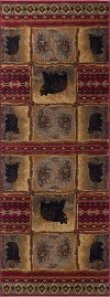 NTR6570 3x8 3 x 8 Runner Brown, Red & Green Area Rug - Nature-1