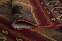 NTR65703x8 Brown, Red, and Green 7 Foot Runner Rug - Nature-6