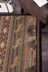 NTR6588 3x8 Green, Brown, and Tan 8 Foot Runner Rug - Nature-4