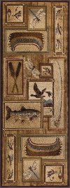 NTR6602 3x8 3 x 7 Runner Brown & Tan Area Rug - Nature
