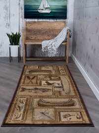 NTR66023x8 Brown and Tan 7 Foot Runner Rug - Nature-2