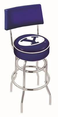 L7C425BrigYn 25 Inch Back Rest Counter Height Stool - BYU