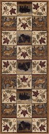 NTR6610 3x8 3 x 7 Runner Green, Brown & Beige Area Rug - Nature