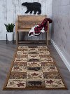 NTR6610 3x8 Green, Brown, and Beige 7 Foot Runner Rug - Nature-2