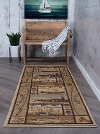 NTR6632 3x8 Green, Brown, and Beige 7 Foot Runner Rug - Nature-2